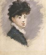 Edouard Manet La femme au chapeau noir (mk40) USA oil painting artist